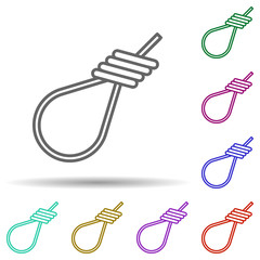 Cord, pirate in multi color style icon. Simple thin line, outline vector of pirate icons for ui and ux, website or mobile application