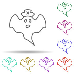 Ghost, pirate in multi color style icon. Simple thin line, outline vector of pirate icons for ui and ux, website or mobile application