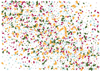 Obraz premium Festive color rectangle confetti background. Abstract frame confetti texture for holiday, postcard, poster, website, carnivals, birthday and children's parties. Cover confetti mock-up. Wedding card