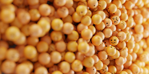 Infinite emoticons 3d rendering background, social media and communications concept