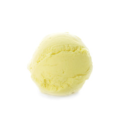 Tasty ice-cream on white background