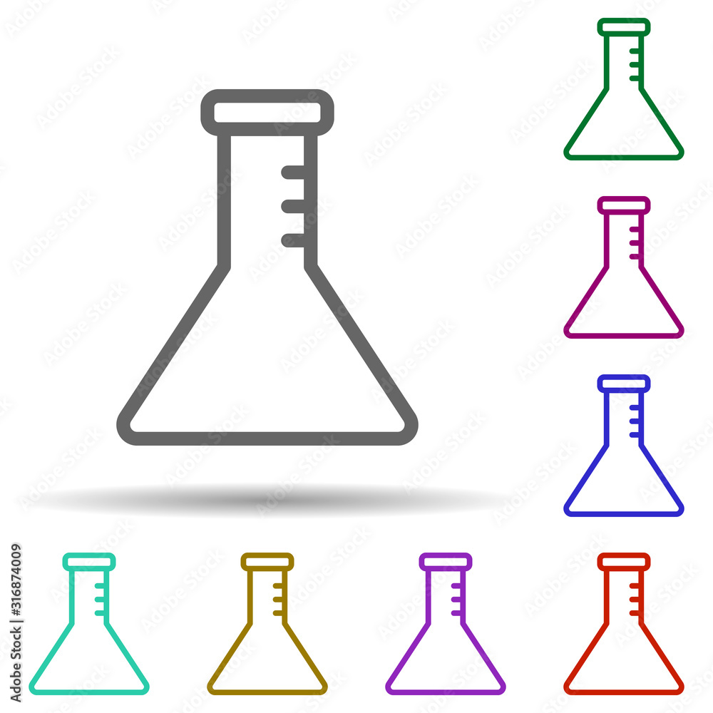 Poster chemistry in multi color style icon. simple thin line, outline vector of row matterial icons for ui 