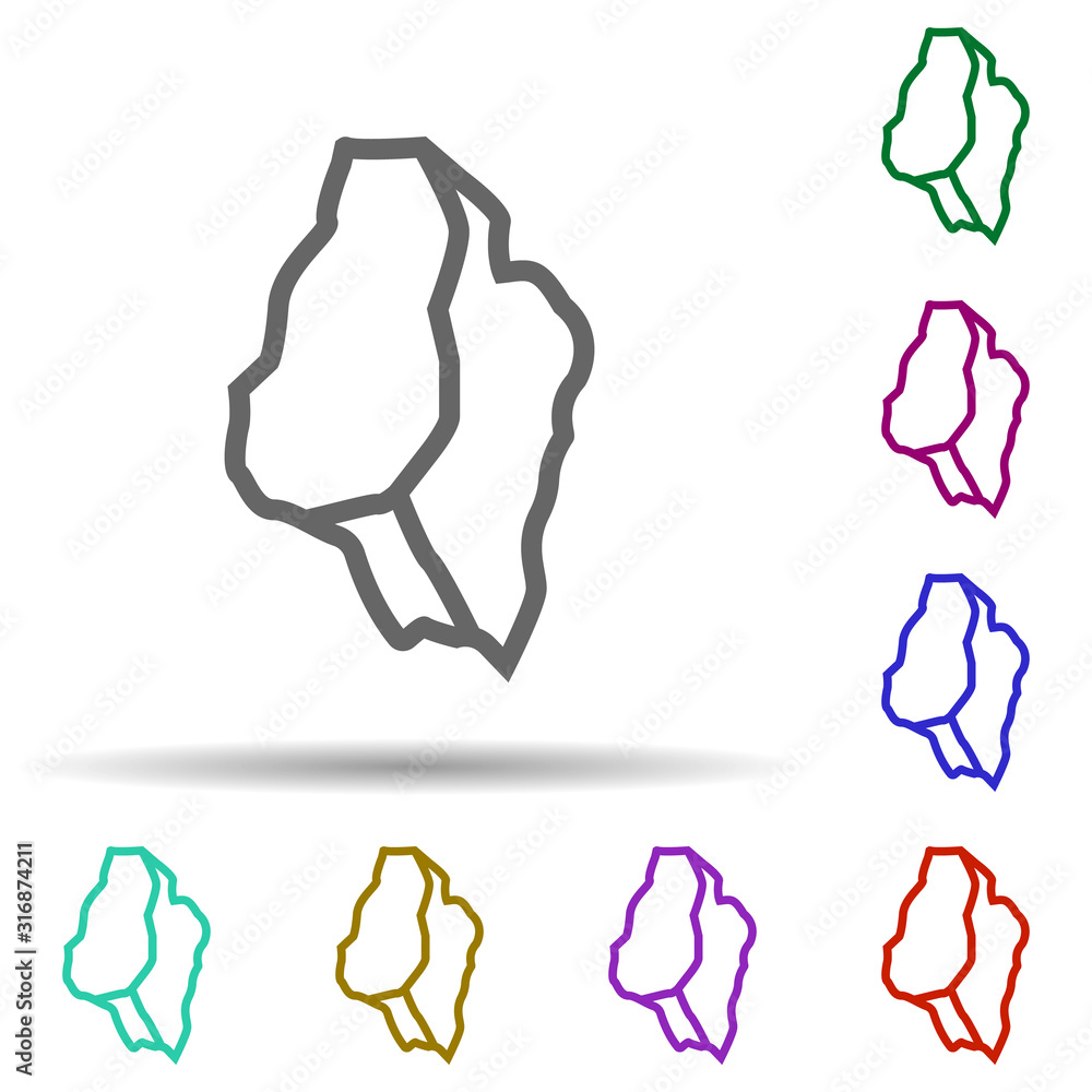 Poster silver in multi color style icon. simple thin line, outline vector of row matterial icons for ui and