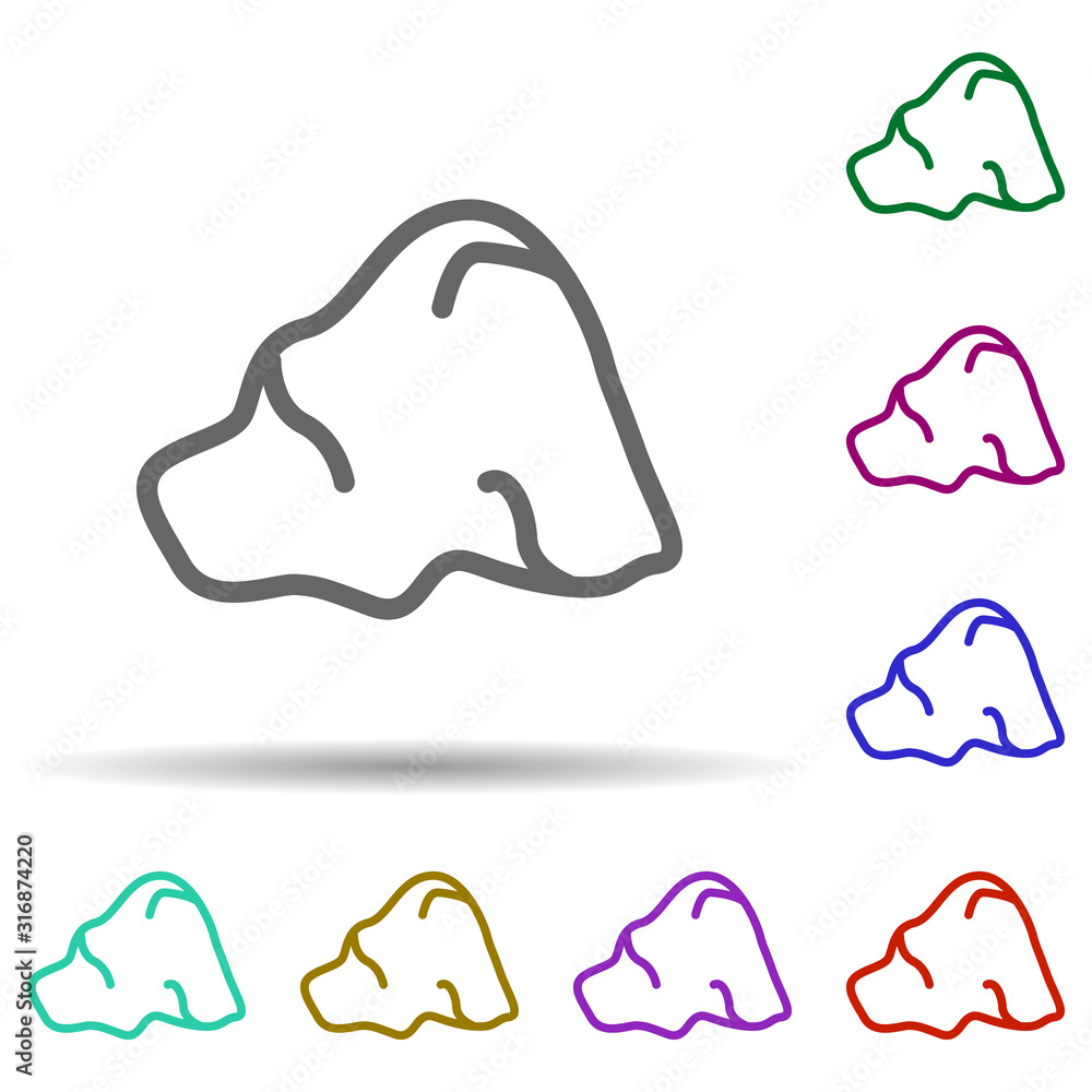 Poster gold in multi color style icon. simple thin line, outline vector of row matterial icons for ui and u