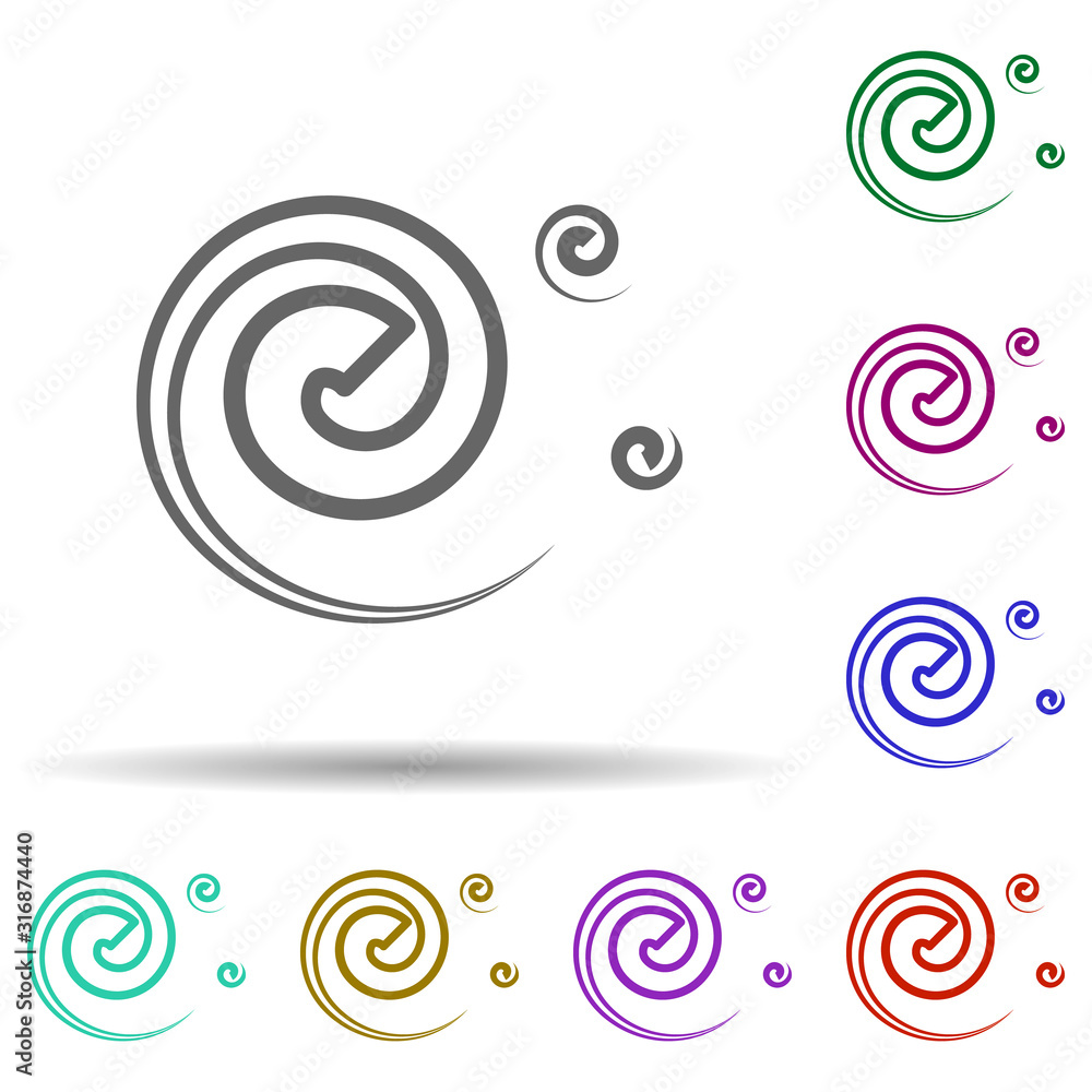 Poster Sawdust in multi color style icon. Simple thin line, outline vector of row matterial icons for ui and ux, website or mobile application