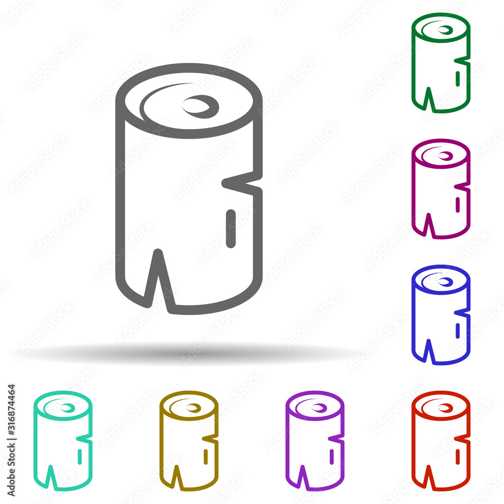 Poster wood in multi color style icon. simple thin line, outline vector of row matterial icons for ui and u