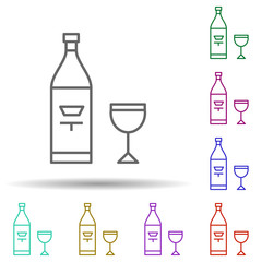 Russian, culture, vodka in multi color style icon. Simple thin line, outline vector of russia icons for ui and ux, website or mobile application