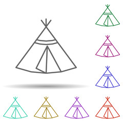 Russian, culture, tent, plague in multi color style icon. Simple thin line, outline vector of russia icons for ui and ux, website or mobile application
