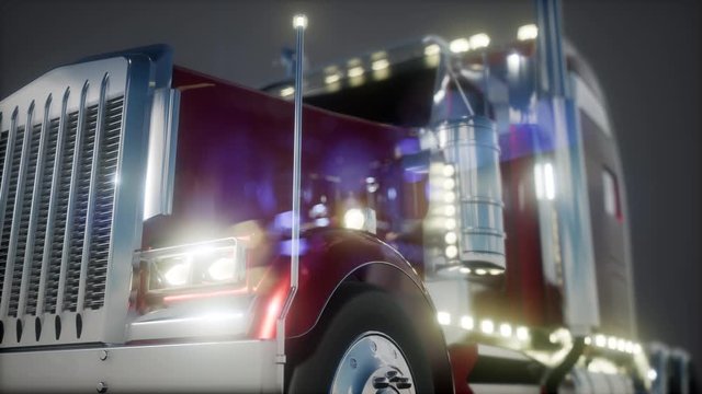bright american lorry track in studio