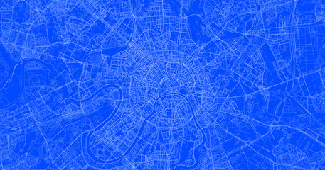 Blueprint of Moscou downtown, One Color Map, color change, Artprint