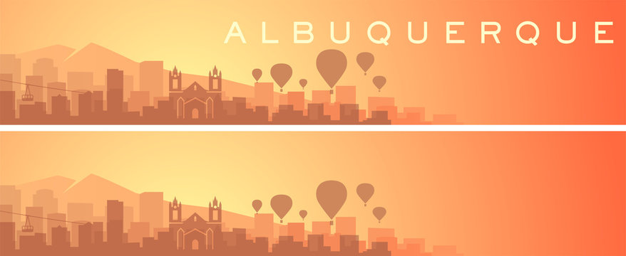 Albuquerque Beautiful Skyline Scenery Banner