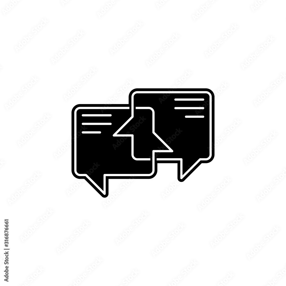 Poster social channels icon. simple glyph, flat vector of seo and web optimization icons for ui and ux, web