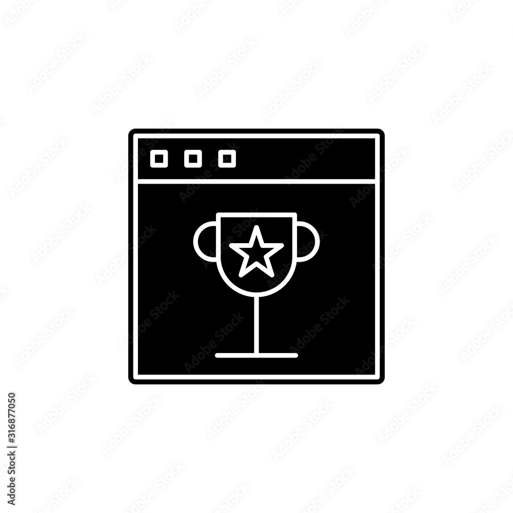 Poster quality web page icon. simple glyph, flat vector of seo and web optimization icons for ui and ux, we