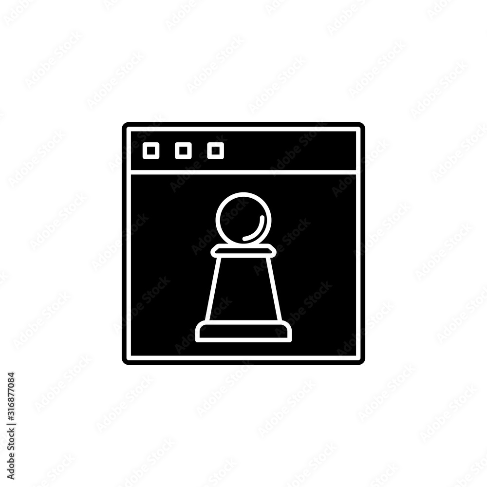 Poster strategy website icon. simple glyph, flat vector of seo and web optimization icons for ui and ux, we