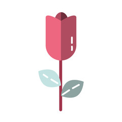 beautiful flower plant isolated icon