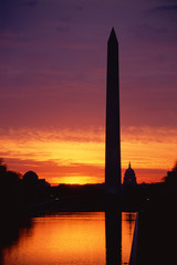 Washington Monument at sunset