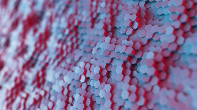 Abstract hexagonal motion background