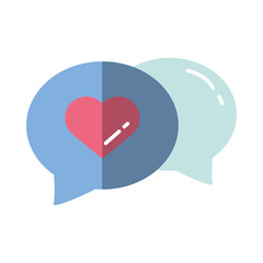 happy valentines day speech bubble with heart icon