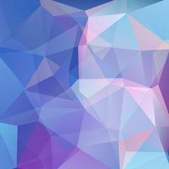 Fototapeta premium Background made of pink, purple, blue triangles. Square composition with geometric shapes. Eps 10