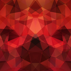 Geometric pattern, polygon triangles vector background in red  tones. Illustration pattern