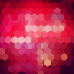 Fototapeta premium Background of red, pink geometric shapes. Mosaic pattern. Vector EPS 10. Vector illustration