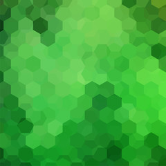 Fototapeta na wymiar Background made of green hexagons. Square composition with geometric shapes. Eps 10