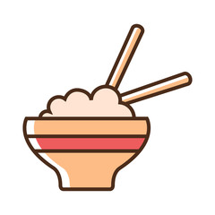 Color icon dish in bowl