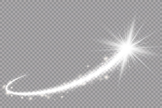 Light glow effect stars bursts with sparkles isolated on transparent background.