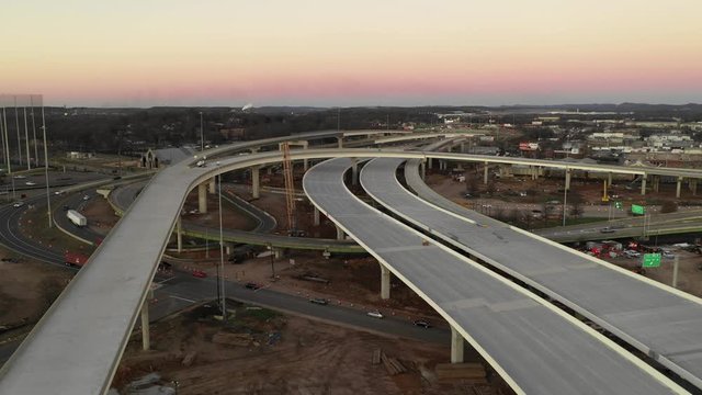 Aerial inspection bridge construction Birmingham Alabama