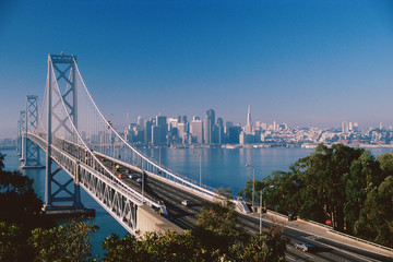 Bay Bridge with San Francisco beyond, CA