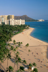 Beach in Honolulu, Oahu Island