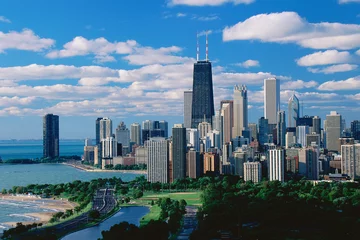 Poster Chicago Chicago, Lincoln Park en de haven van Diversey