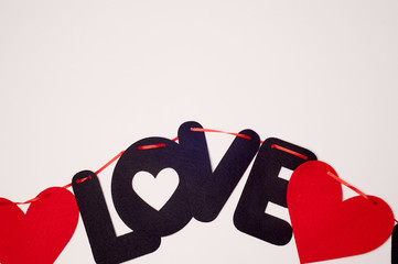 I love you on a white background. Valentine's Day, a declaration of love.