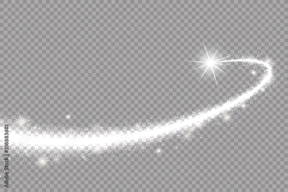 Poster light glow effect stars bursts with sparkles isolated on transparent background.
