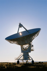VLA Very Large Array radio telescope dish against blue sky