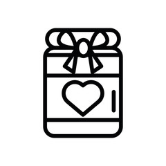 gift box present with heart love