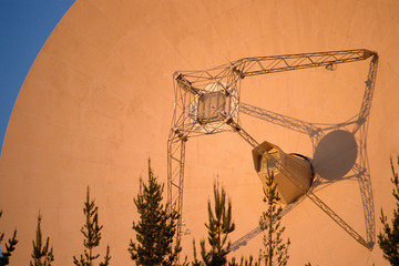 Close-up of VLA Very Large Array radio telescope dish