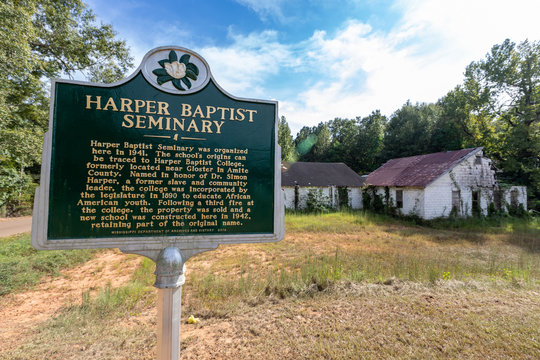 Magnolia, MS: Harper Baptist Seminary Historical Marker