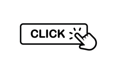 Click here button with hand clicking icon.