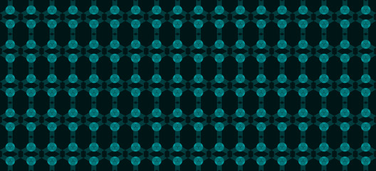 Fototapeta na wymiar Seamless ornament with the image of a geometric pattern on blue-green background