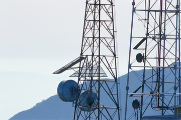 Antenna and relay dishes