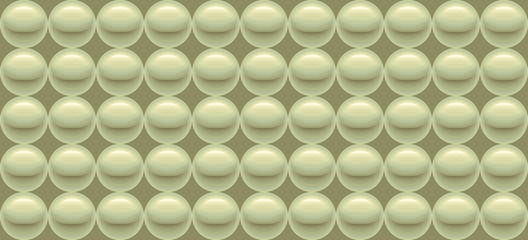 Seamless ornament with the image of the ivory ball on beige background