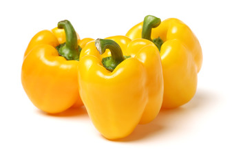 fresh bell pepper (capsicum) on white background