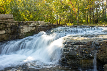 Fototapeta na wymiar Waterfalls on a beautiful day