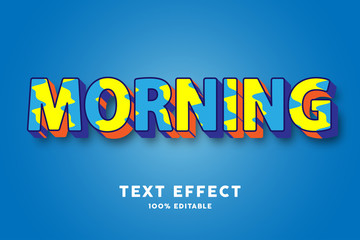 3d text Faded paint yellow and blue text effect