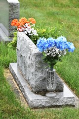 Flowers on Tombstone
