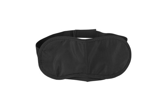 Black Sleeping Eye Mask Isolated On White Background