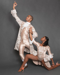 African-American Dance Couple in 16th Century Costumes
