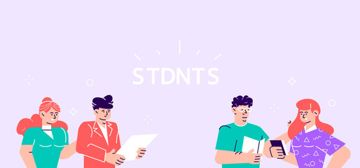 Vector illustration in flat cartoon style