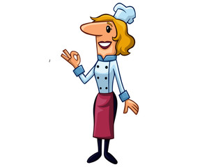 Obraz premium chef with pizza